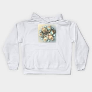 A Fractal Design of Subtle Pastel Colors Kids Hoodie